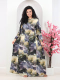 Women's summer floral abaya