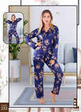 Women's satin floral pajamas