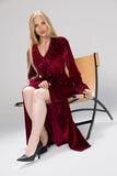 FLUFFY COLLAR RED ROBE