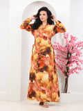 Women's summer floral abaya