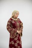 Women's abaya, embroidered with linen material