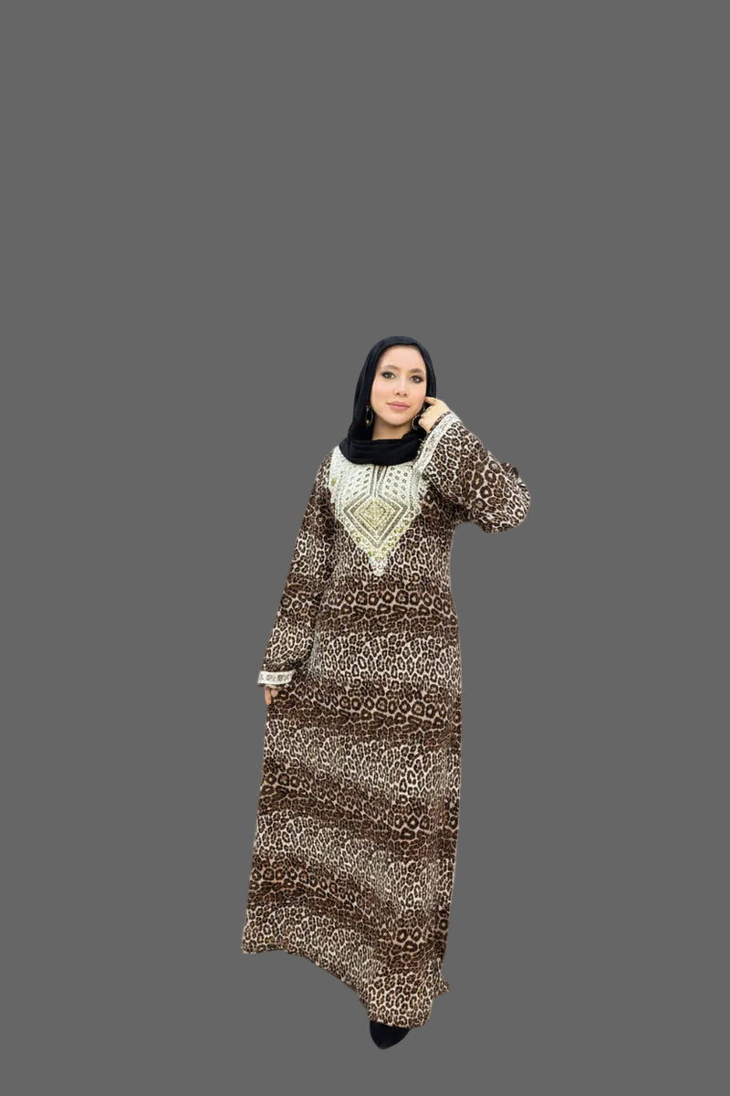 Women's tiger print abaya