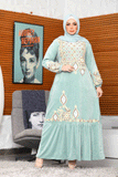 Women's floral winter abaya