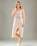 Long women's cashmere open from the side