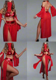 Red women's dance suit