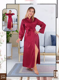 Women's long satin robe