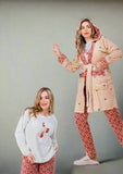 Elegant women's pajamas + short robe