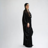 Velvet draped kaftan dress