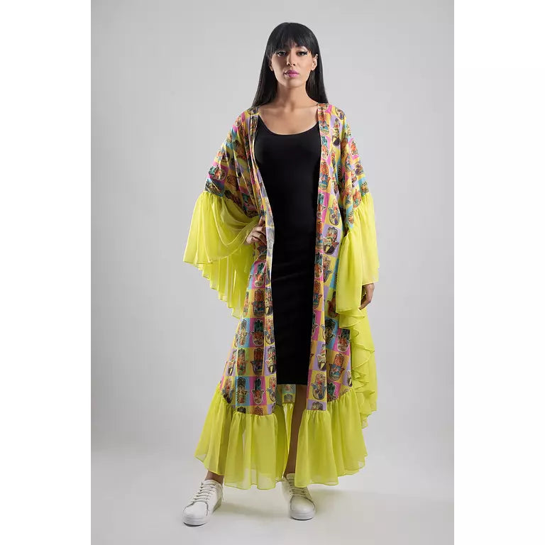 Ruffle Kaf Abaya