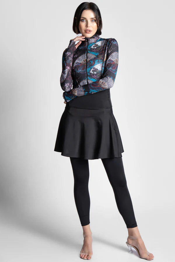 DRAGON FIRE - A PREMIUM BURKINI HIGH QUALTY 4 PACK FULL BODY BURKINI ONE PIECE SWIMSUIT WITH BEACH SKIRT AND PANTS AND SWIM CAP