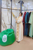Women's embroidered abaya, linen fabric