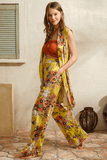 Women’s Floral Patterned Summer Beaded Detailed Pajama Set Dressing