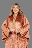 Women's abaya, free size, winter, French velvet braka