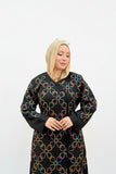 Women's abaya, embroidered with linen material