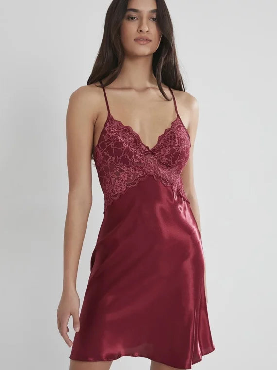 Pierre Cardin Satin Lace Nightgown