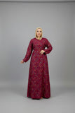 Women's abaya, embroidered with linen material