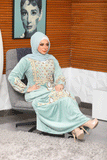 Women's floral winter abaya
