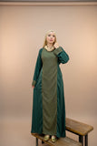 Women's abaya, striped linen fabric