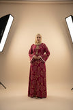 Women's floral abaya