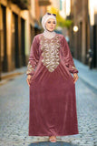 Women's velvet abaya