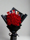 Rose bouquet with chocolate