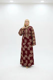 Women's abaya, embroidered with linen material