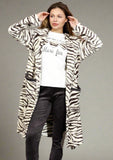 Women's winter pajamas, 3 pieces, T-shirt + pants + short robe