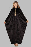 Women's abaya, free size, winter, French velvet braka