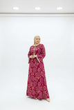 Women's floral abaya