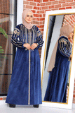 Winter abaya with marigold tree
