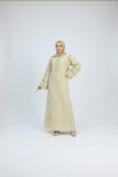Women's abaya, embroidered with linen material