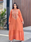 Women's summer abaya with Spanish linen material
