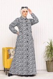 Women's floral abaya, elegant color