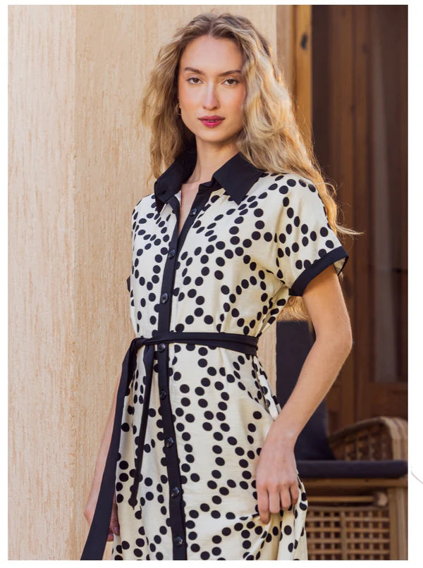 Polka dot buttoned Nightshirt