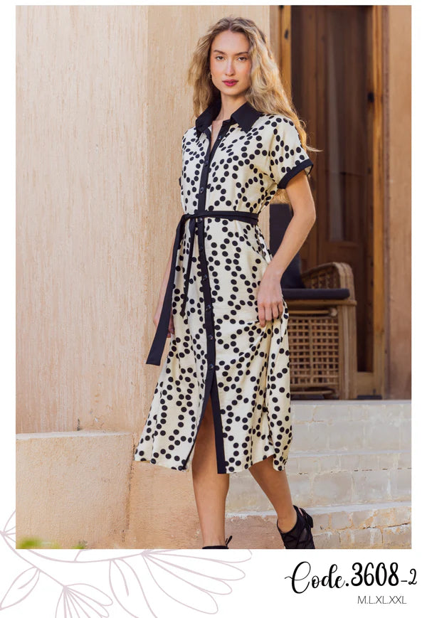 Polka dot buttoned Nightshirt