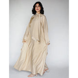 Linen embroidered kaftan dress