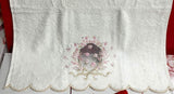 Soft bamboo towel set with tulle and Turkish lace, 6 pieces Size 50 x 90 cm