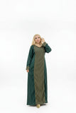 Women's abaya, striped linen fabric