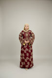 Women's abaya, embroidered with linen material