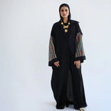 Embroidered buttoned kaftan