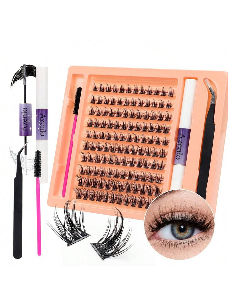 AzenloLash Clusters 120Pcs Individual Cluster Lashes