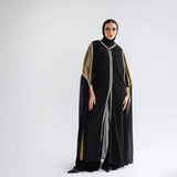 Chiffon golden cape kaftan