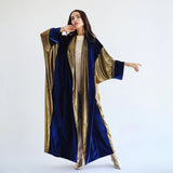 Dark blue & golden abaya