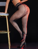 Black sexy bow fishnet pantyhose