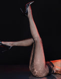 Black sexy bow fishnet pantyhose