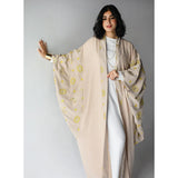 Wide sleeve embroidered abaya