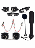 Complete 6-piece restraints and sex accessories set