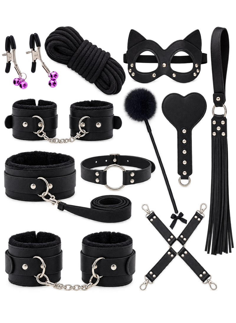 Black Leather Bondage Adult Sexy Toys Sm Sexy Product BDSM