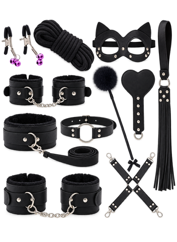 Black Leather Bondage Adult Sexy Toys Sm Sexy Product BDSM