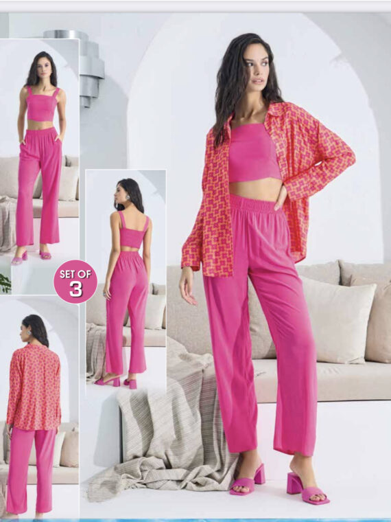 Sevim & Gizzey Geometric Pattern Pajama Set